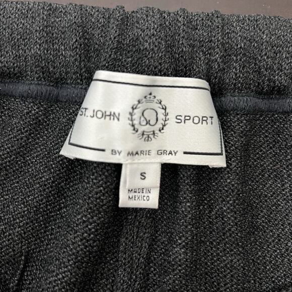St. John Sport‎ Wide Leg Knit Charcoal Gray Pull On Pants Women’s Size Small - Picture 7 of 8